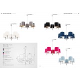 ARGON 2075 | Bolzano-AR Argon csillár lámpa 5x E27 króm, pink, fehér