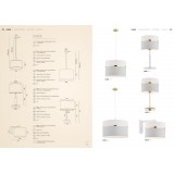 ARGON 4286 | Kaser Argon asztali lámpa 47cm vezeték kapcsoló 1x E27 sárgaréz, világosszürke, arany