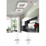 AZZARDO 2667 | Donut-AZ Azzardo függeszték lámpa négyzet távirányító szabályozható fényerő, állítható színhőmérséklet 1x LED 7140lm 2700 <-> 6000K fehér