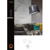 AZZARDO 2610 | Spain Azzardo falikar lámpa elforgatható alkatrészek 1x E27 króm, fekete