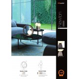 AZZARDO 3463 | Newton-AZ Azzardo asztali lámpa 20cm kapcsoló szabályozható fényerő 1x G9 sötétszürke, fehér