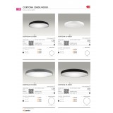 AZZARDO 2744 | Cortona Azzardo mennyezeti lámpa kerek 1x LED 3600lm 4000K fekete, fehér