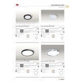 AZZARDO 2843 | Slim-AZ Azzardo beépíthető LED panel kerek Ø145mm 1x LED 1000lm 4000K IP44 fekete, fehér