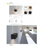 AZZARDO 2814 | Leticia Azzardo fali lámpa kocka állítható szórásszög, elforgatható fényforrás 1x G9 fekete, arany