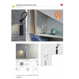 AZZARDO 1547 | Veronica-AZ Azzardo falikar lámpa kapcsoló flexibilis 1x LED 150lm 3000K IP44 fehér