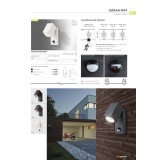 AZZARDO 4695 | Goran Azzardo spot lámpa mozgásérzékelő, fényérzékelő szenzor - alkonykapcsoló elforgatható alkatrészek 1x GU10 IP44 fekete, átlátszó