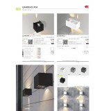 AZZARDO 0950 | Gambino Azzardo fali lámpa kocka állítható szórásszög, elforgatható fényforrás 2x LED 500lm 3000K IP54 fehér