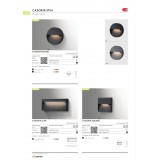 AZZARDO 4366 | Casoria Azzardo fali lámpa kerek 1x LED 450lm 3000K IP54 fekete, átlátszó