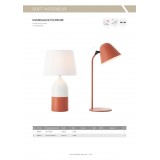 BRILLIANT 98842/41 | Margaux Brilliant asztali lámpa 44cm vezeték kapcsoló 1x E27 terrakotta, fehér