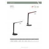BRILLIANT G99051/58 | Vanita Brilliant asztali lámpa 59,6cm fényerőszabályzós érintőkapcsoló elforgatható alkatrészek 1x LED 530lm 4600K ezüst, piros