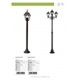BRILLIANT 44285/55 | NewportB Brilliant álló lámpa 102cm 1x E27 IP23 rozsdabarna