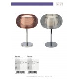 BRILLIANT 61149/15 | Relax-BRI Brilliant asztali lámpa 39cm vezeték kapcsoló 1x G9 króm, fehér