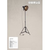 BRILLIANT 23759/06 | Jesper Brilliant álló lámpa 166,5cm taposókapcsoló elforgatható alkatrészek 1x E27 fekete
