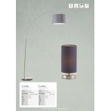 BRILLIANT 13258/22 | Clarie Brilliant álló lámpa 180cm taposókapcsoló 1x E27 szatén nikkel, szürke