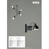 BRILLIANT 90289/76 | Sandra-BRI Brilliant falikar lámpa elforgatható alkatrészek 1x E14 fekete