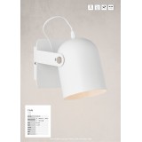 BRILLIANT 98982/05 | Yan Brilliant falikar lámpa kapcsoló elforgatható alkatrészek 1x E27 fehér