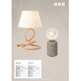 BRILLIANT 98843/09 | Cardu Brilliant asztali lámpa 11,5cm vezeték kapcsoló 1x E27 natúr, fehér