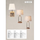 BRILLIANT 99019/09 | Sora Brilliant asztali lámpa 43,5cm vezeték kapcsoló 1x E27 bézs, fa.