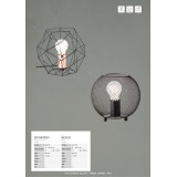BRILLIANT 93593/76 | Synergy Brilliant asztali lámpa 18,5cm vezeték kapcsoló 1x E27 fekete
