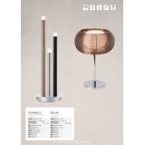 BRILLIANT 61149/53 | Relax-BRI Brilliant asztali lámpa 39cm vezeték kapcsoló 1x G9 bronz, króm