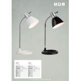 BRILLIANT 92762/05 | Jan Brilliant asztali lámpa 52cm kapcsoló elforgatható alkatrészek 1x E27 ezüst, fehér