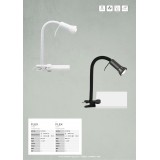 BRILLIANT 24705T05 | FlexB Brilliant csiptetős lámpa vezeték kapcsoló elforgatható alkatrészek 1x E14 fehér