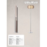 BRILLIANT 61158/53 | Relax-BRI Brilliant álló lámpa 162cm taposókapcsoló 2x E27 króm, bronz, fehér