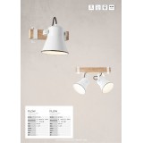 BRILLIANT 82110/05 | Plow Brilliant falikar lámpa elforgatható alkatrészek 1x E27 fehér, fa.