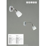 BRILLIANT 55390/77 | SofiaB Brilliant spot lámpa kapcsoló elforgatható alkatrészek 1x E14 szatén nikkel, króm, fehér