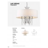 COSMOLIGHT P06698NI-WH | Las-Vegas Cosmolight csillár lámpa 6x E14 nikkel, fehér