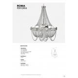 COSMOLIGHT P09109NI | Roma-COS Cosmolight csillár lámpa 9x E14 + 1x GU10 nikkel