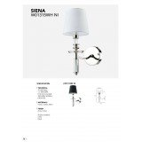 COSMOLIGHT W01315NI-BK | Siena-COS Cosmolight falikar lámpa 1x E14 nikkel, átlátszó, fekete