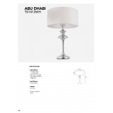 COSMOLIGHT T01413CH-WH | Abu-Dhabi-1 Cosmolight asztali lámpa 40cm vezeték kapcsoló 1x E27 króm, fehér