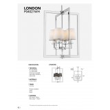 COSMOLIGHT P04021CH-WH | London-COS Cosmolight csillár lámpa állítható magasság 4x E14 króm, fehér