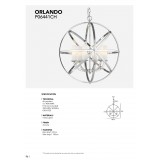 COSMOLIGHT P06441CH | Orlando-COS Cosmolight csillár lámpa gömb 6x E14 króm, savmart