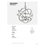 COSMOLIGHT P04820CH | Orlando-COS Cosmolight csillár lámpa gömb 4x E14 króm, savmart