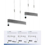 EGLO 95351 | Romao Eglo függeszték lámpa ellensúlyos, állítható magasság, szabályozható fényerő 1x LED 3000lm 3000K matt nikkel, króm, szürke