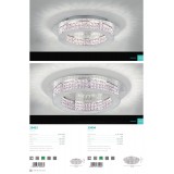 EGLO 39404 | Principe Eglo mennyezeti lámpa kerek szabályozható fényerő 14x LED 5320lm 3000K ezüst, áttetsző