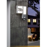 EGLO 97297 | Cheira Eglo fali lámpa mozgásérzékelő, fényérzékelő szenzor - alkonykapcsoló 2x LED 600lm + 1x LED 430lm 3000K IP44 ezüst, fehér