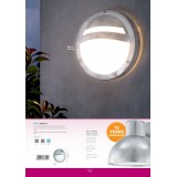 EGLO 88119 | Sevilla Eglo fali, mennyezeti lámpa kerek 1x E27 IP44 cinkezett, szatén