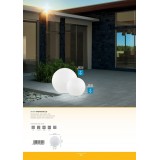 EGLO 98104 | Monterolo Eglo dekor lámpa gömb vezetékkel, villásdugóval elátott 1x E27 IP65 fehér