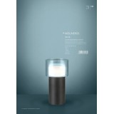 EGLO 39728 | Molineros Eglo asztali lámpa 27cm vezeték kapcsoló 1x GU10 400lm 3000K fekete, fehér, átlátszó