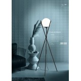 EGLO 39594 | Salvezinas Eglo álló lámpa 150cm taposókapcsoló 1x E27 fekete, fehér, opál