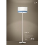 EGLO 39558 | Spaltini Eglo álló lámpa 166,5cm taposókapcsoló 1x E27 szatén nikkel, fehér, kék