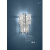 EGLO 39628 | Calmeilles Eglo fali lámpa 3x E14 króm, kristály, átlátszó
