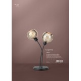 EGLO 39693 | Creppo Eglo asztali lámpa 36,5cm vezeték kapcsoló 2x E14 fekete, arany