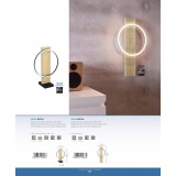 EGLO 99466 | Boyal Eglo fali lámpa 1x LED 1700lm 3000K tölgy, fekete, fehér