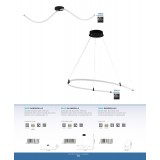 EGLO 99429 | Banderillas Eglo függeszték lámpa - Alamedilla 1x LED 4200lm 3000K fekete, fehér