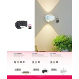 EGLO 900325 | Zubialde Eglo fali lámpa elforgatható alkatrészek 1x LED 3000K fekete, natúr