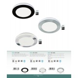 EGLO 95282 | Carpi-LED Eglo fali, mennyezeti lámpa kerek 1x LED 950lm 3000K IP44 króm, fehér